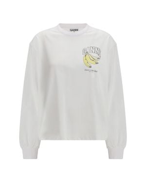 Ganni T-Shirts - White