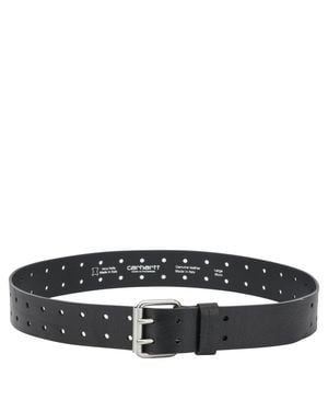 Carhartt "Double Script" Leather Belt - Black