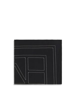 TOTEME Silk Scarf With Embroidery - Black