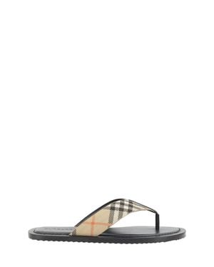 Burberry Pavilion Check Sandal - Metallic