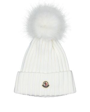 Moncler Tricot Beanie - White