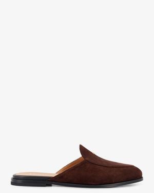 Dior Dior Antibes Suede Mules Sandals - Brown