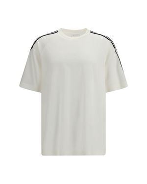 Y-3 Short Sleeve 3-Stripes T-Shirt Cwhite - Grey