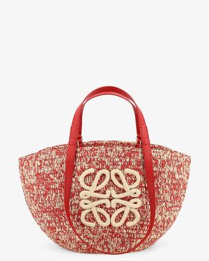 Loewe Shoulder Bag Paula's Ibiza Medium Raffia - Pink