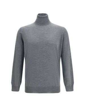 Brunello Cucinelli Wool Turtleneck Jumper - Grey
