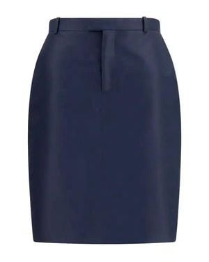 Gucci Silk Midi Skirt - Blue