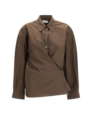 Lemaire Cotton Blend Shirt Truffle - Brown