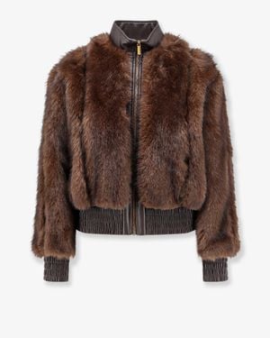 Zimmermann Valiant Faux Fur Jacket - Brown