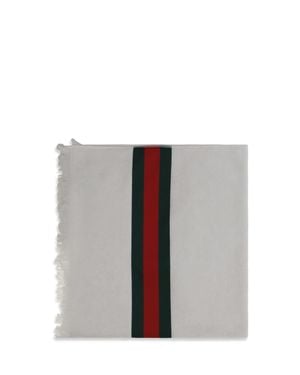 Gucci Cotton Terry Towel With Web - White