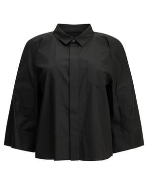 Sacai "Poplin" Casual Shirt - Black