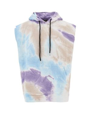 Mauna Kea 'Beach And Snow' Tie-Dye Sleeveless Hoodie - Blue