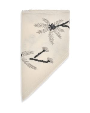 P.A.R.O.S.H. Wallaby Floral Knit Scarf Panna - White