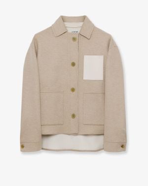 Loewe Workwear Wool And Cashmere Jacket - Natural
