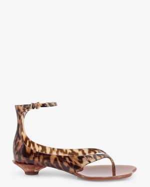Chloé Jelly Tpu Sandals With Animal Print - Brown