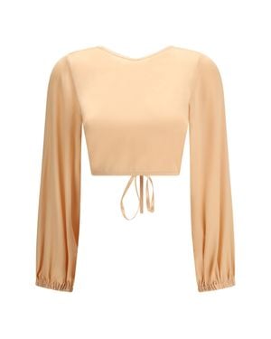 Kristina Ti V-Neck Silk Blouse - White