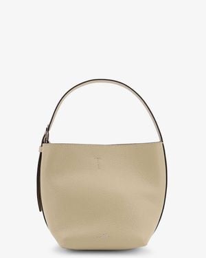 TOTEME Petite Belted Leather Handbag - Metallic