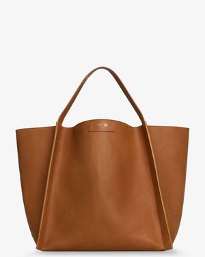 Celine Cube Leather Handbag - Brown