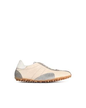Maison Margiela 'Sprinters' Ivory Fabric Trainers - White