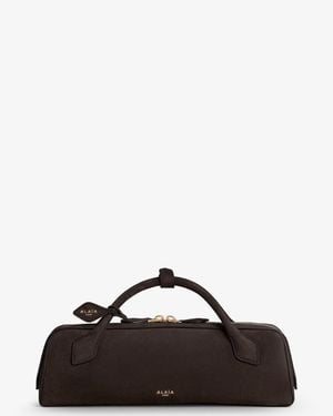 Alaïa Teckel Clutch Suede Handbag - Brown