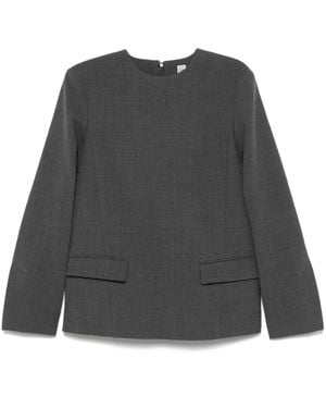 TOTEME Mélange Effect Blouse - Grey