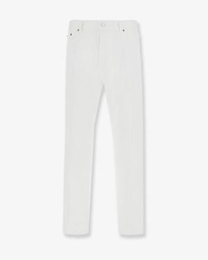 Celine Boyfriend Cotton Trousers - White