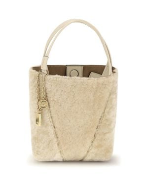Chloé Chloé Spin Bouclé Bucket Bag Sweet - Natural