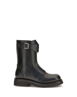 McQueen Leather Boots - Black