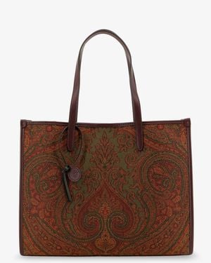 Etro Love Trotter Paisley Jacquard Bag - Brown