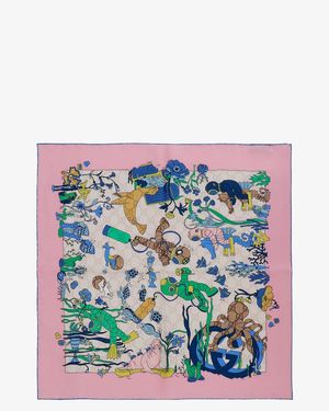 Gucci Silk Foulard - Blue