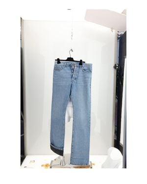 Dior Dior Homme Denim Con Inside Cannage Trousers - Blue