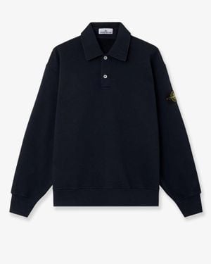 Stone Island Oversized Cotton Polo Shirt - Blue