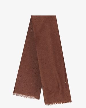 Brunello Cucinelli Cashmere And Silk Scarf - Brown