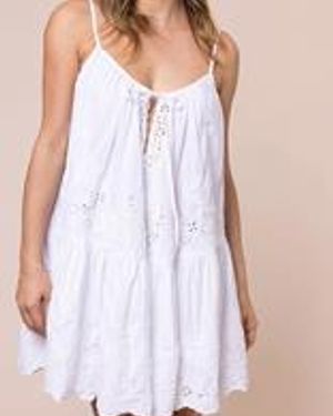 Juliet Dunn Cotton Dress - White