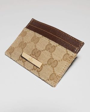 Gucci Gg Card Holder - Brown