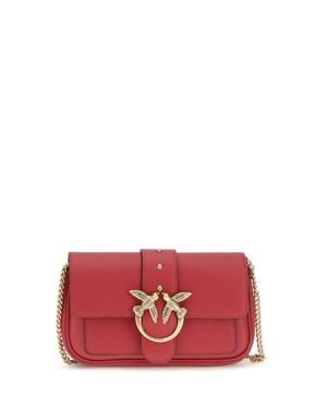 Pinko Love One Shoulder Bag Rosso Rio-Antique - Red