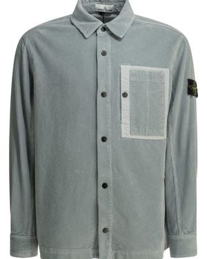 Stone Island Corduroy 800 Overshirt Jacket Light - Grey