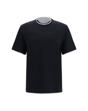 Brunello Cucinelli Cotton T-Shirt - Black