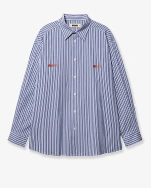 Woodbird Shirt Brooks Lion - Blue