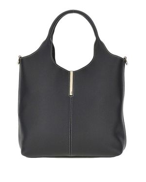 Tod's Leather Small Tote Shopping Bag - Black