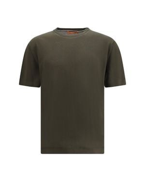 Cruna Knitted Cotton T-Shirt - Green