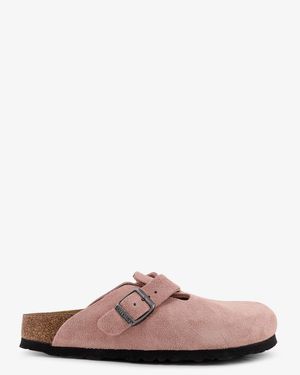 Birkenstock Suede Boston Sandals - Pink
