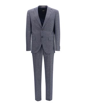BOSS Suit Viscose-Cotton - Blue