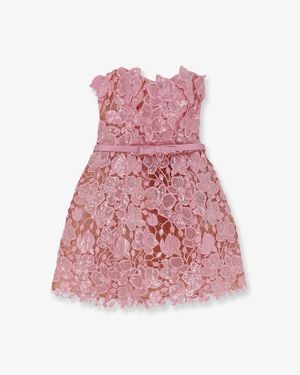 retroféte Novalie Mini Dress With Satin Belt - Pink