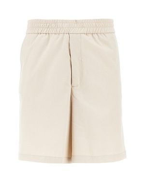 C.9.3 Viscose-Blend Gabardine Bermuda Shorts - Natural