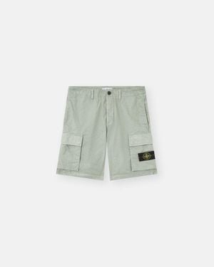 Stone Island Wide Leg Cargo Shorts Trousers - Green