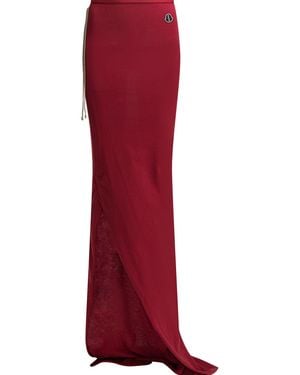Rick Owens Long Skirt Adjustable X Moncler - Red