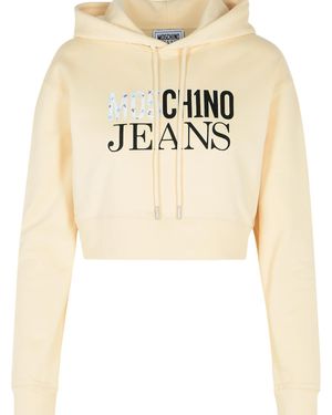 Moschino Ivory Cotton Sweatshirt - Natural