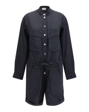 Isabel Marant Marant Etoile Short Cotton Blend Jumpsuit - Blue