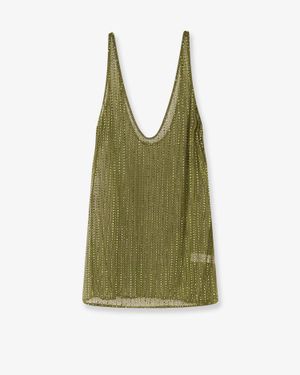 VENUJA Short Dress Rhinestones - Green