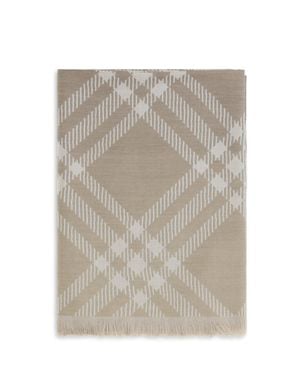 Burberry Wool And Silk Scarf - Grey